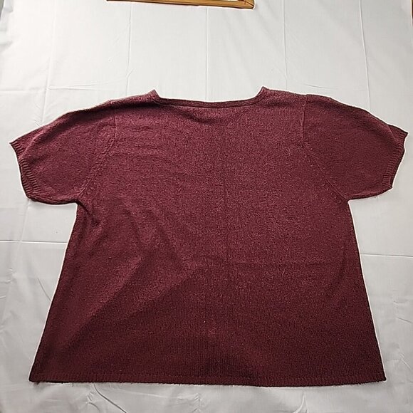 Vintage Silk Lore by Beth Terrell Silk/Rayon Sweater Sz 3X Short Sleeve Sweater - Picture 4 of 4